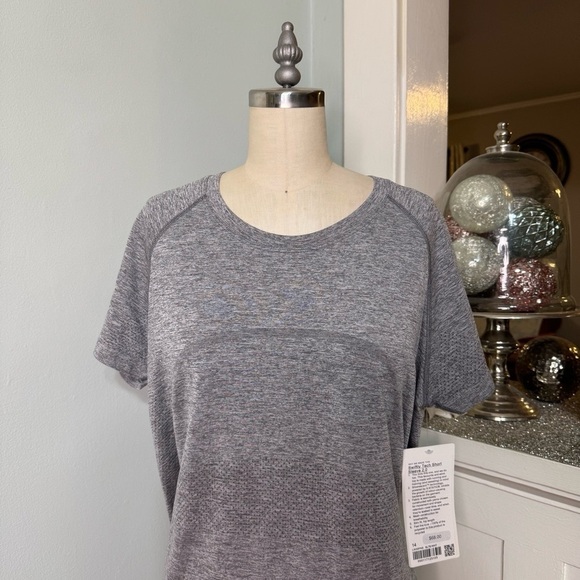 Lululemon Swiftly Tech 2.0 Short Sleeve Shirt Slate Gray Size 14 NWT - Picture 4 of 12